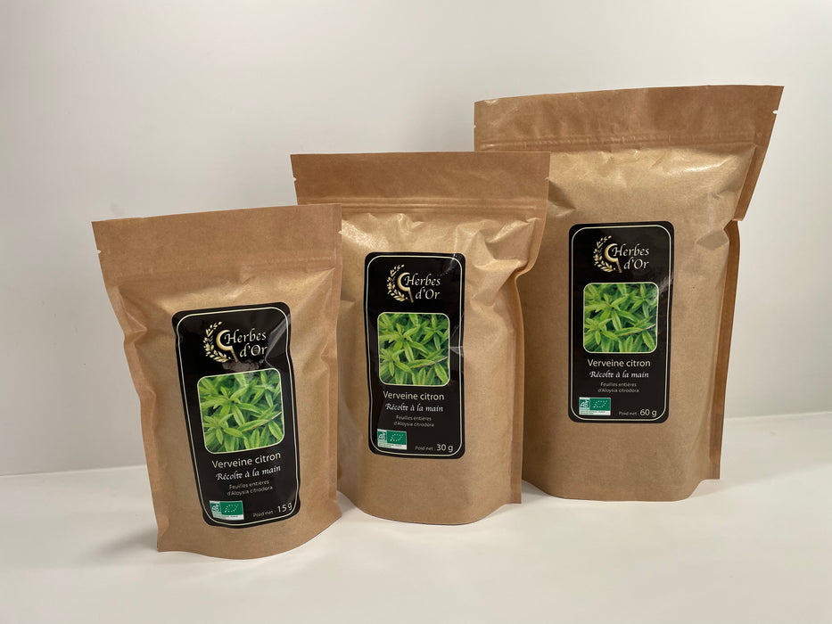 Verveine citron BIO biologiques - Feuilles entières d’Aloysia citrodora